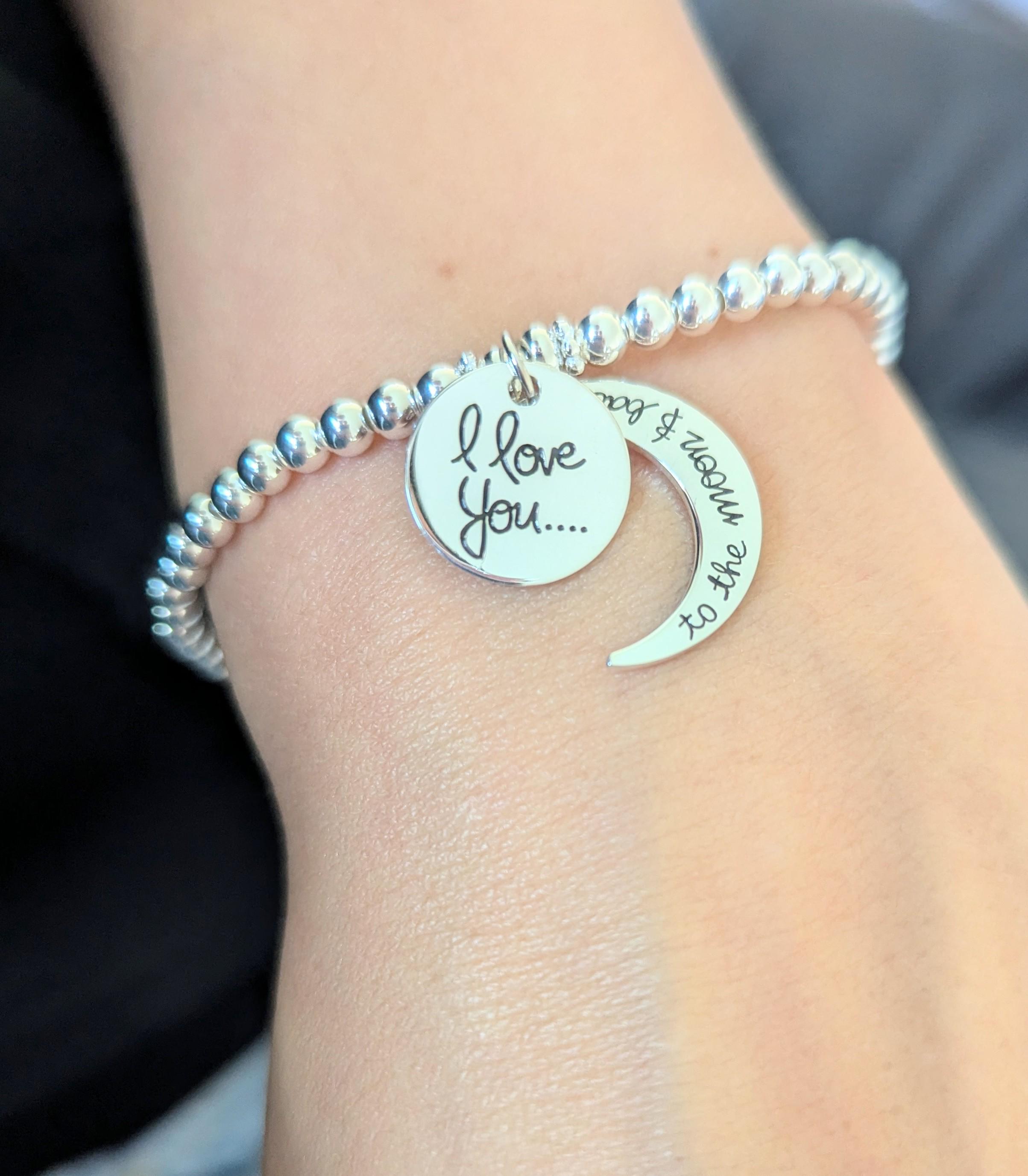 I love you to the moon and back bracelet sterling silver discount
