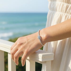Silver Birthday Bracelet for 20th, 30th, 40th, 50th , 60th , 70th, 80th or 90th Milestone Birthdays