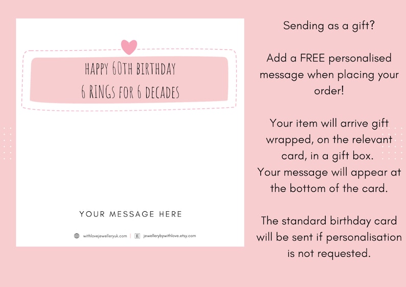 20th 30th 40th 50th 60th 70th or 80th Sterling Silver Birthday Bracelet Birthday Gifts For Her FREE Personalised Message Card image 7