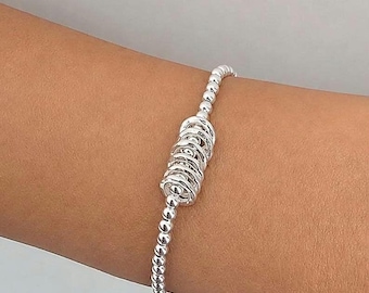 20th,30th,40th,50th,60th,70th,80th and 90th Sterling Silver Bracelet