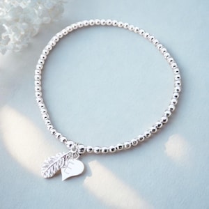 Sterling Silber personalisierte Hand gestempelt erste Armband