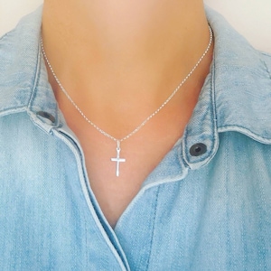 Sterling Silver Cross Chain Necklace | Meaningful Jewellery | Gift for Women and Ladies | Gift For Her