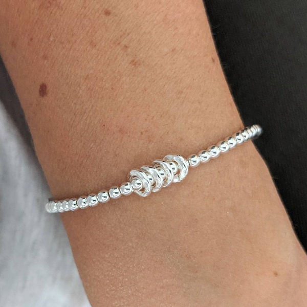 20th | 30th | 40th | 50th | 60th | 70th or 80th Sterling Silver Birthday Bracelet | Birthday Gifts For Her | FREE Personalised Message Card