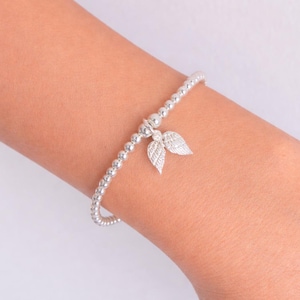 Sterling Silver Angel Wings Beaded Bracelet: Memorial Jewelry