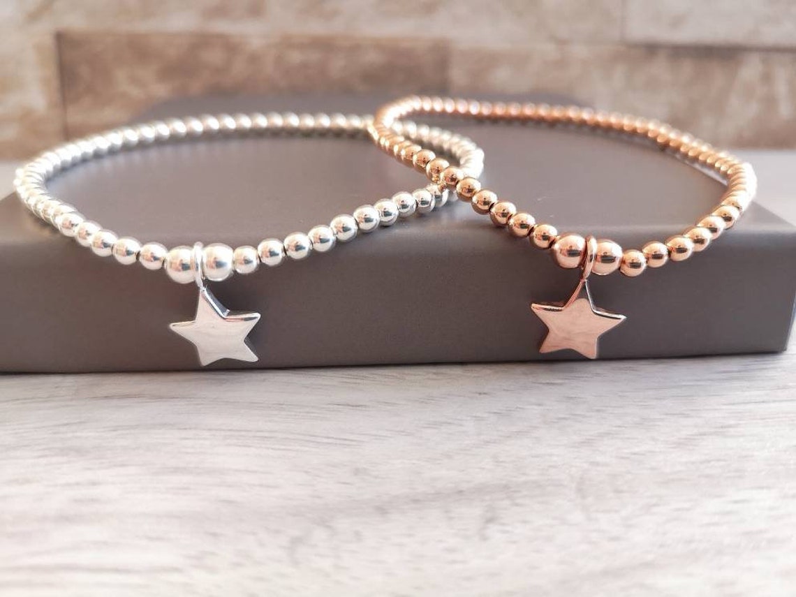 Star charm bracelet for ladies Etsy