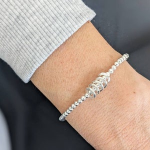 20th 30th 40th 50th 60th 70th or 80th Sterling Silver Birthday Bracelet Birthday Gifts For Her FREE Personalised Message Card image 2