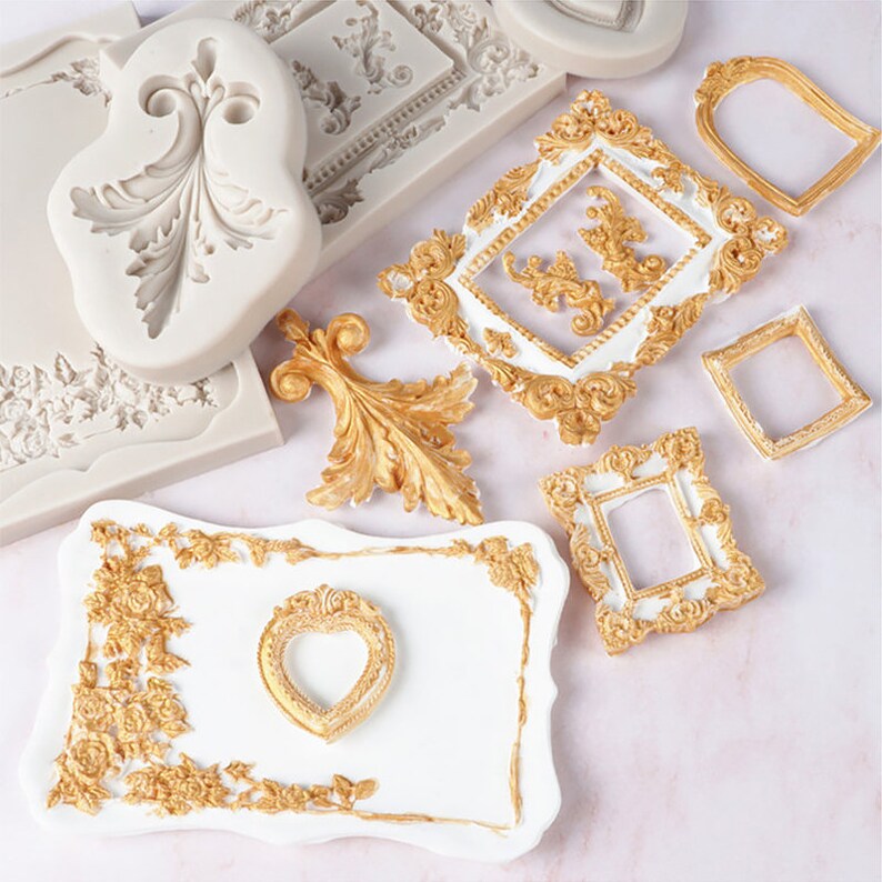 Vintage Picture Frame Mold Silicone Mould Fondant Mold Etsy