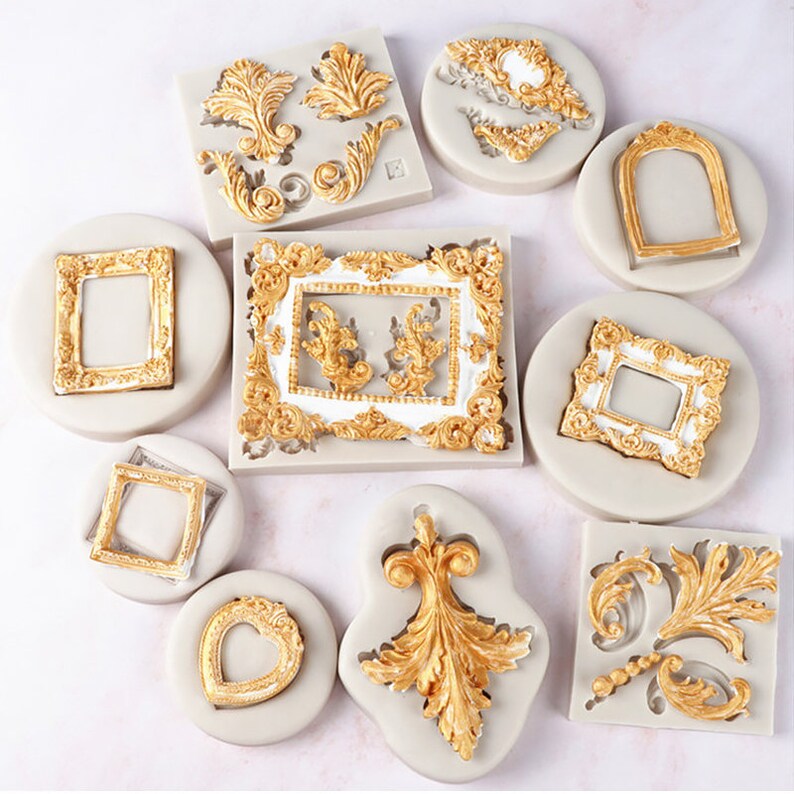 Vintage Picture Frame Mold Silicone Mould Fondant Mold Etsy