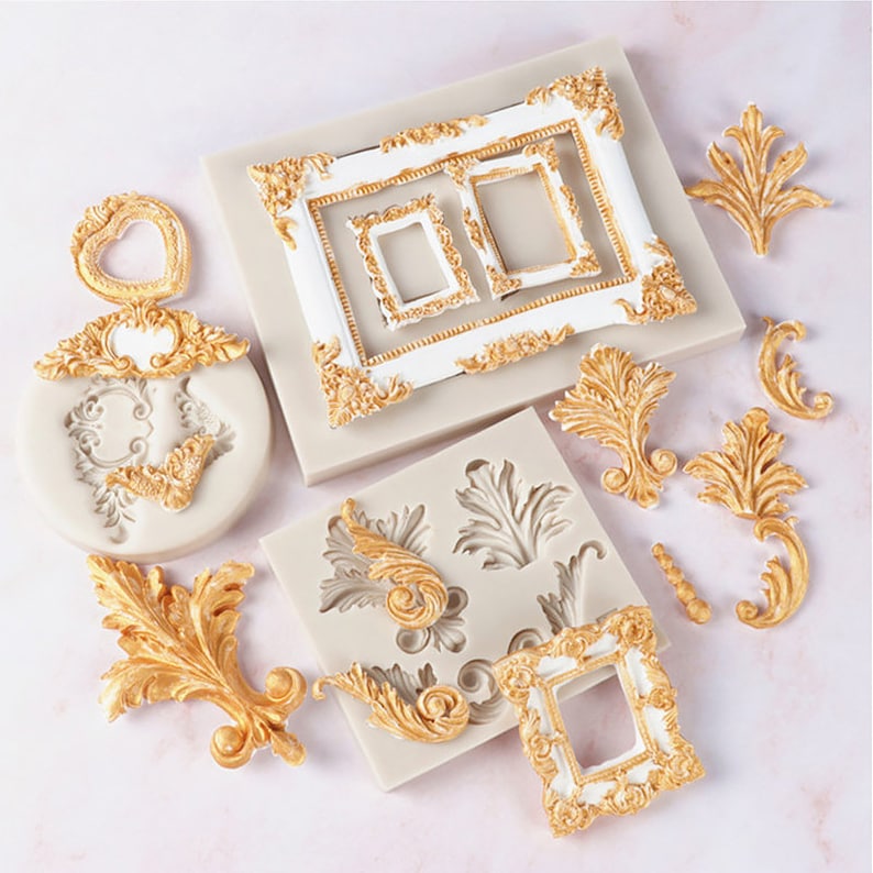 Vintage Picture Frame Mold Silicone Mould Fondant Mold Etsy