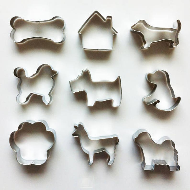 9pcs /Set Dog Cookie Cutters Dog House Bone Fondant Biscuit Etsy