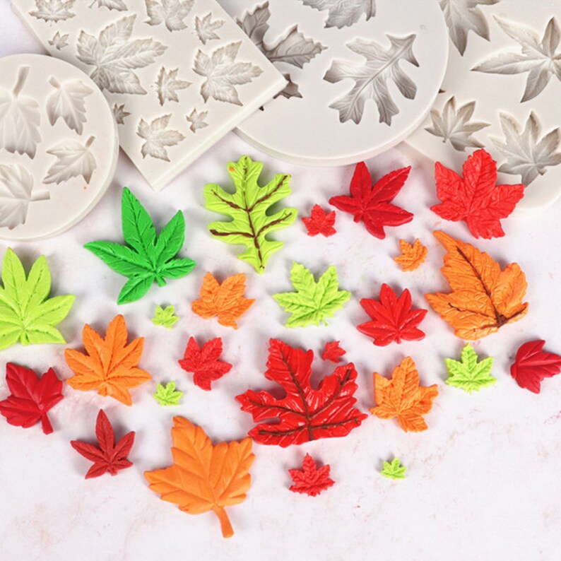 Maple Leaves Mold Maple Leaf Mold MiniSize Silicone Mould Etsy