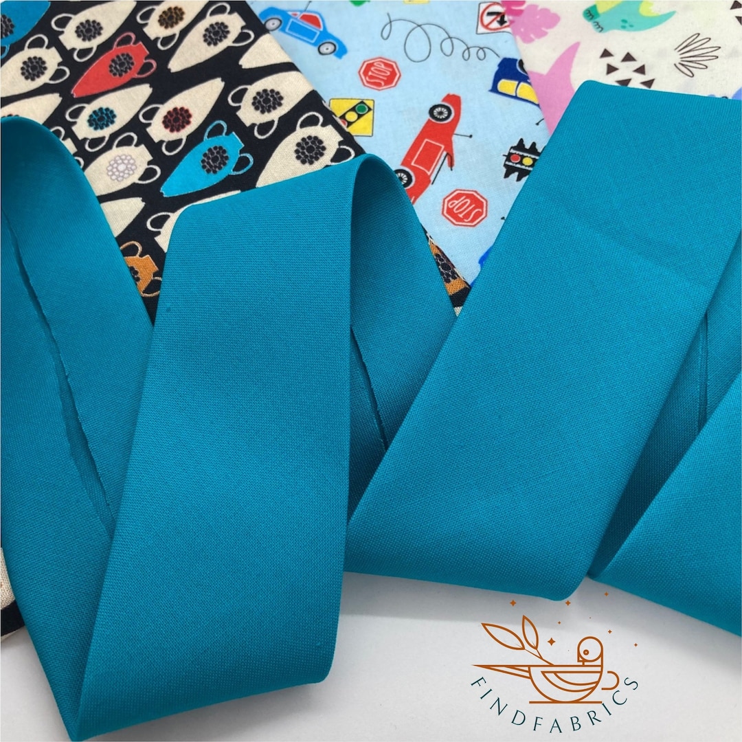 Swan-collectie: 60 mm katoenen biaisband, enkele vouw