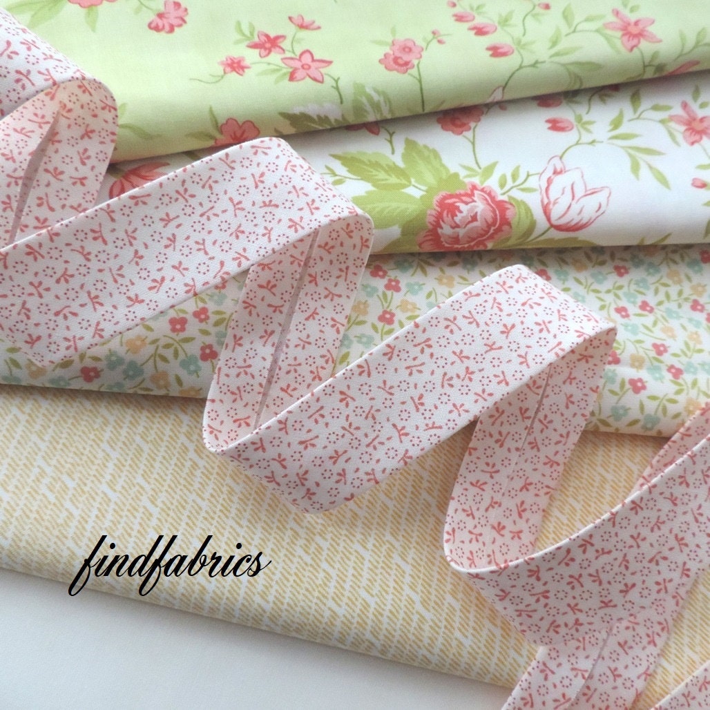 Lilac Stripe Bias Binding extra wide Cotton Fabric Folded Trim 30mm
