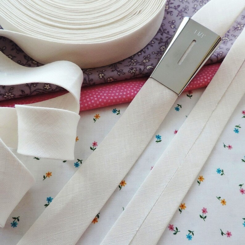 30mm Bias Binding Tape 100 Plain LINEN Handmade Extra Etsy