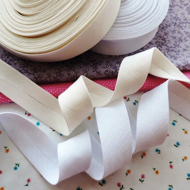30mm Bias Binding Tape 100 Plain LINEN Handmade Extra Etsy