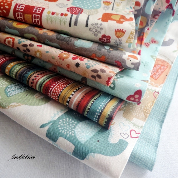 Clearance Ellie Fun Bright Or Soft Teal Colourway Fabric By Etsy