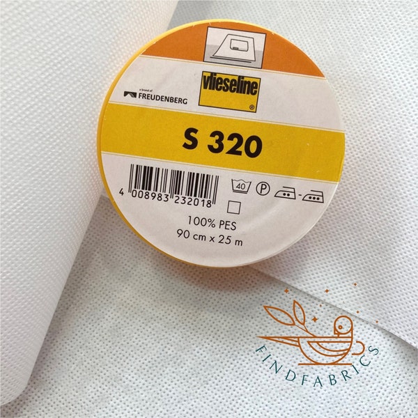 Firm Flexible Fusible 90cm | S320 Vilene ~ Lightweight Interlining ~ Sold Per long quarter (25cm/10″) length