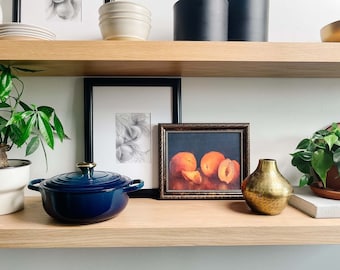 Deep Floating Shelves, Deep Floating Shelf, White Oak Shelves, Solid Wood Custom Shelves, Shelf with Hidden Bracket Included