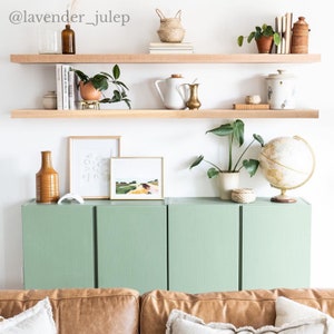 Maple Floating Shelves - Custom Length, Depth, and Color with Hidden Bracket. Floating Shelf Hardware Included