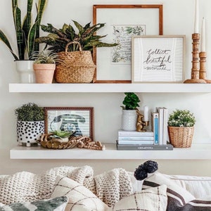 Painted Floating Shelf - Custom Length, Depth, and Color with Hidden Bracket and Mounting Hardware Included