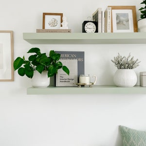 Mint Green Shelves Custom Painted Floating Shelves, Saybrook Sage by ...