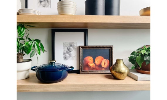 Deep Floating Shelves, Deep Floating Shelf, White Oak Shelves, Solid Wood Custom Shelves, Shelf with Hidden Bracket Included