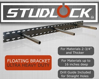 Studlock Slidelock ™ Mantel Floating Shelf  Bracket | 2-1/2” Tall Backplate | Designed for THICK or DEEP projects