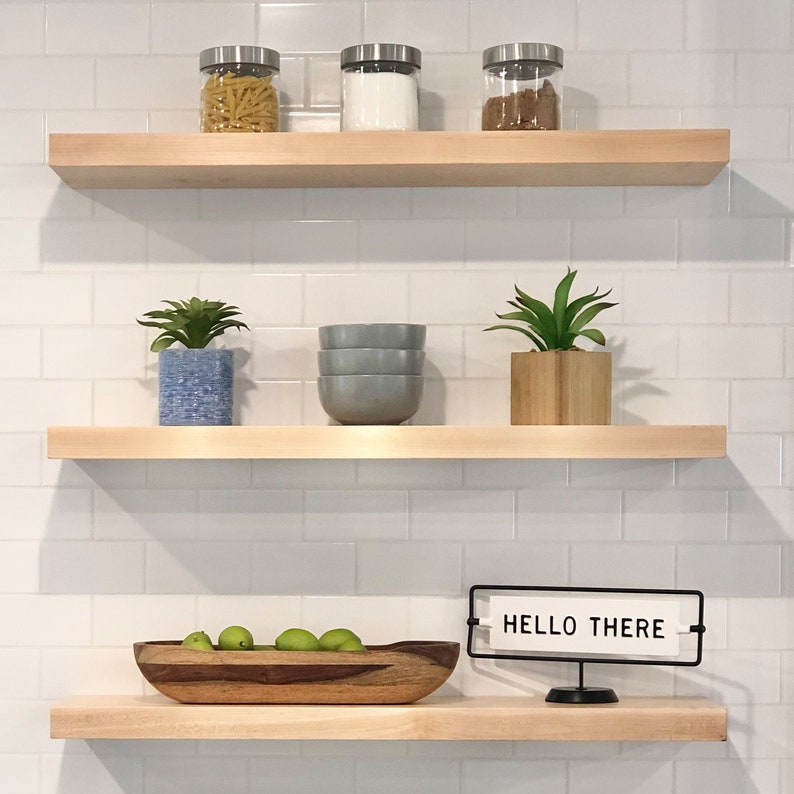 Modern Floating Shelves Modern Shelves for Bathroom Solid Etsy