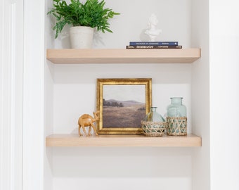 Limited-Stock White Oak Floating Shelves | Floating shelves for kitchen and bathroom | One-foot floating shelf | Two Foot Floating Shelf