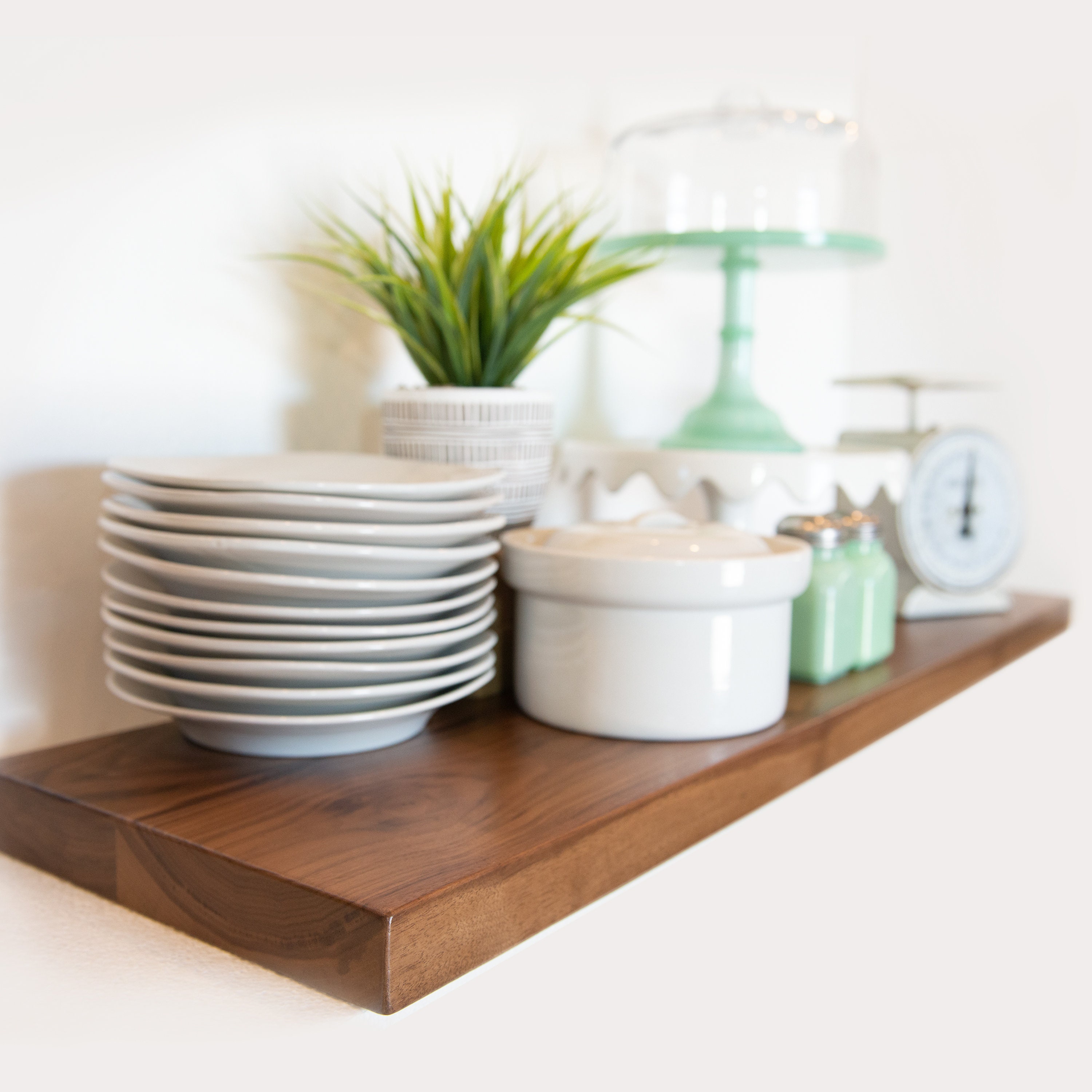 Rustic Floating Shelves Farmhouse Style Shelves Walnut Etsy