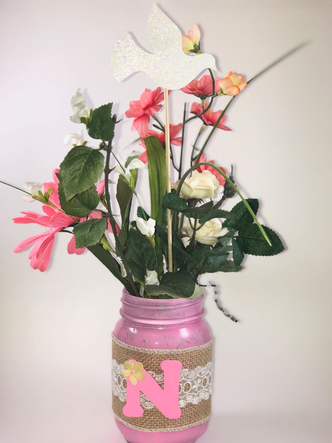 Baptism Dove Centerpiece Set of 6 - Etsy