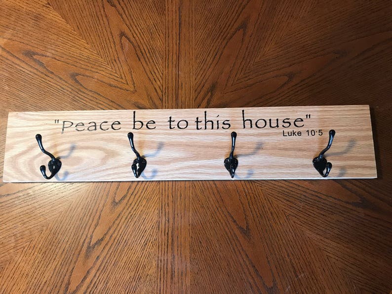 Coat rack with saying Etsy