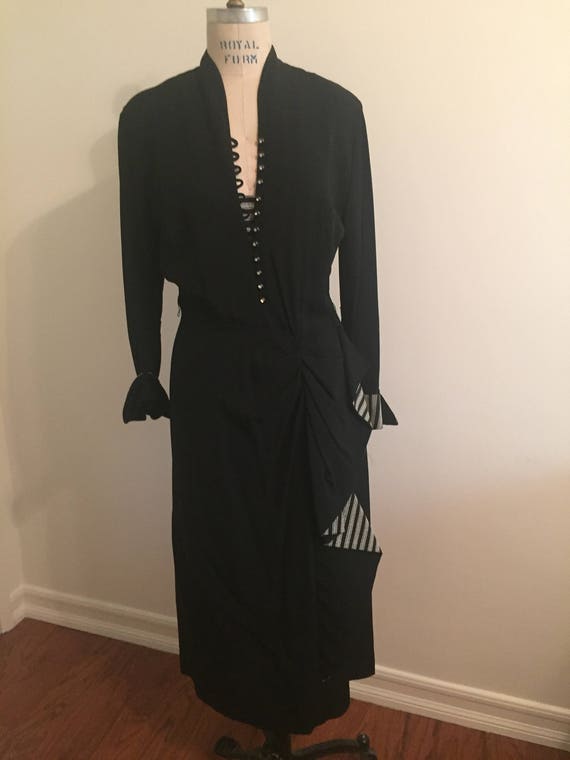 Black 1940's Cocktail Dress