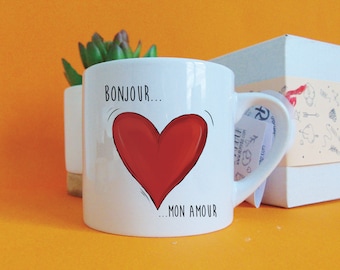 Personalized Mug | Personalized Mug "Hello my love" | 150 ML espresso coffee