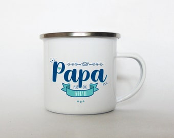 Personalized enameled mug "More than perfect dad" 180 ML