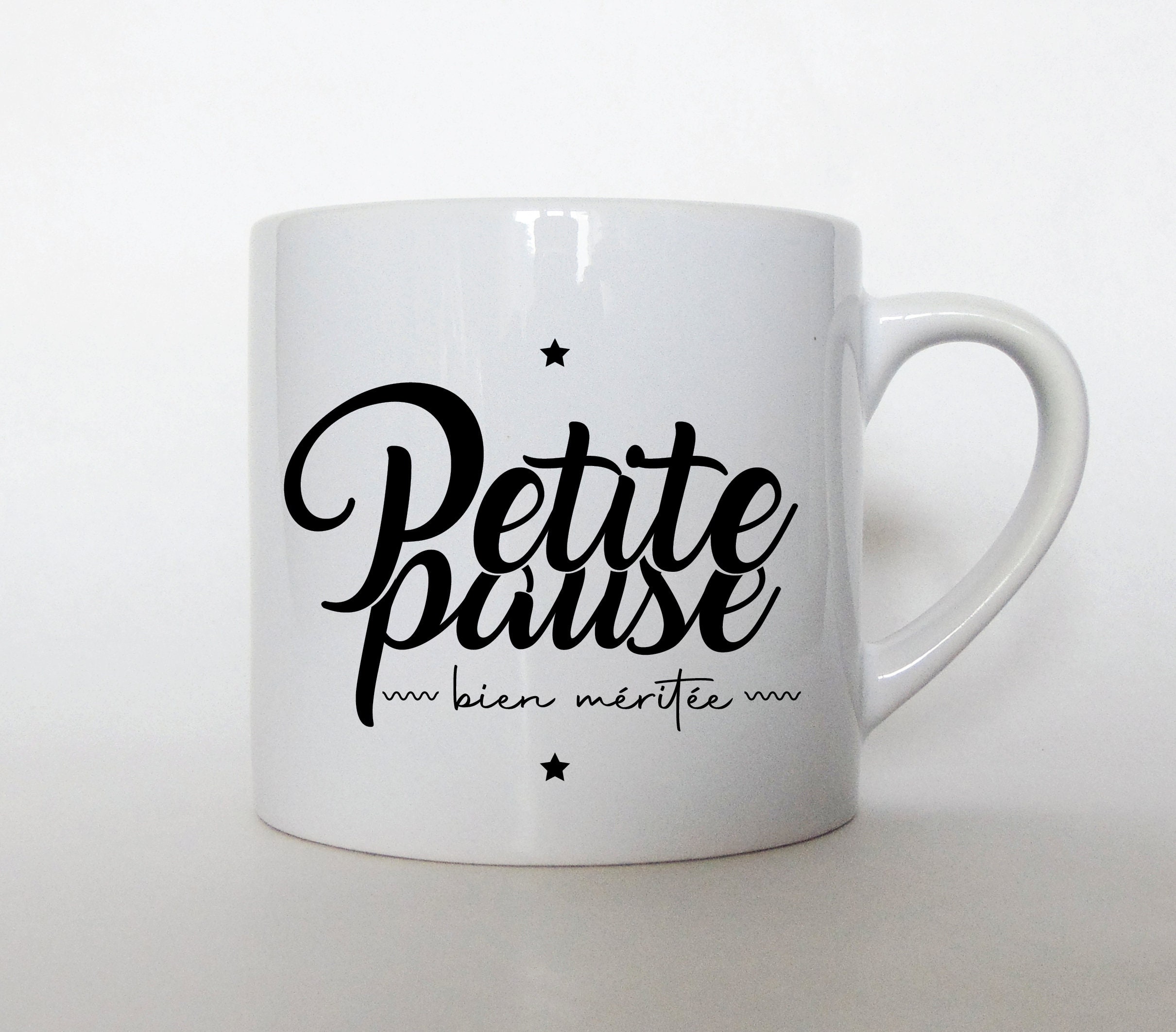 Mug Personnalisé Petite Pause, Mug Café Pour Homme, Un Cadeau Collègue de Travail, Tasse Expresso Pe