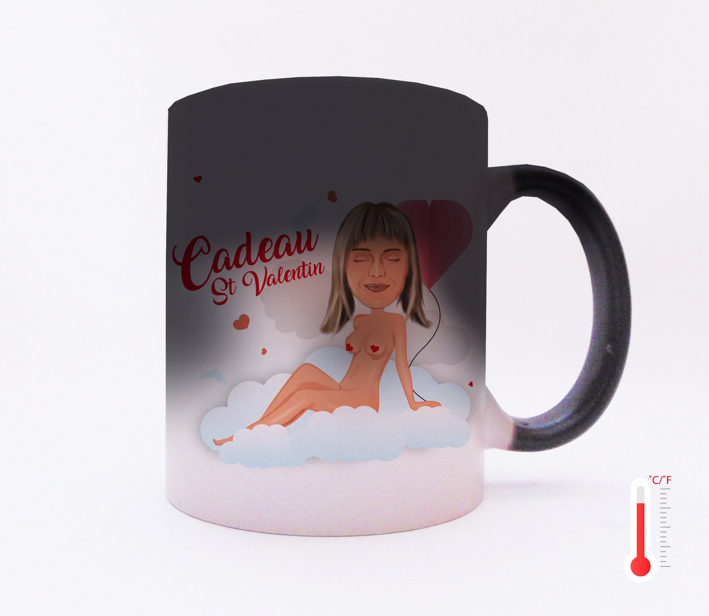 Mug Magique, Portrait Personnalisé, Cadeau Pour Lui