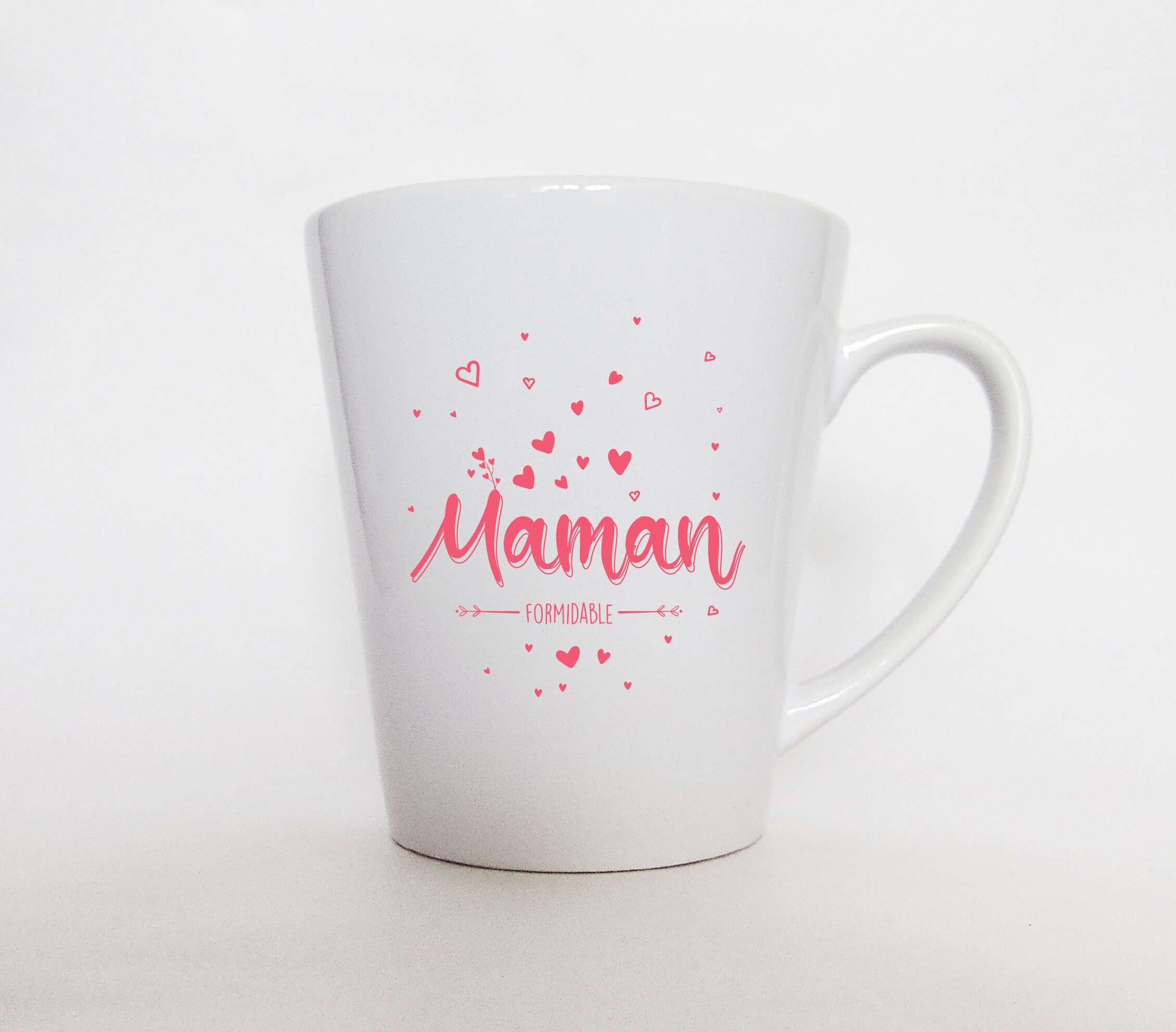 Mug Personnalisé Maman Formidable Cadeau Pour Mamounette, Mug Blanc Coniques Latte, Cadeau de Fête D