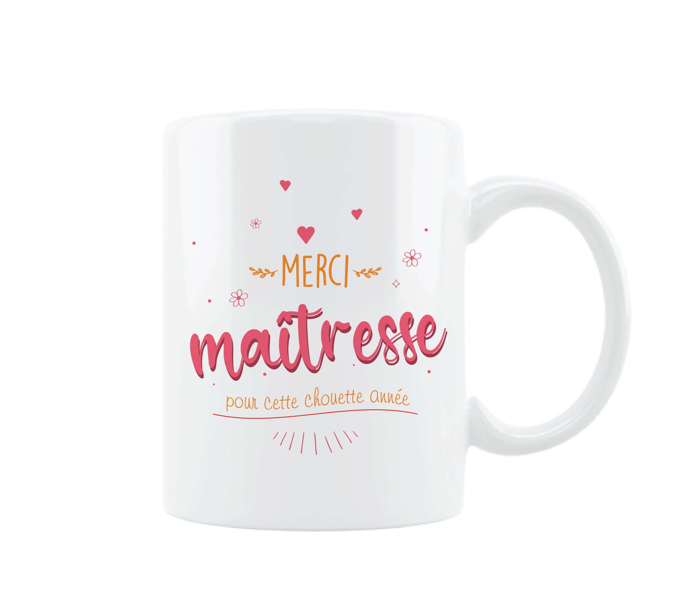 Mug Personnalisé Merci Maîtresse Pour Cette Chouette Année Cadeau Maitresse