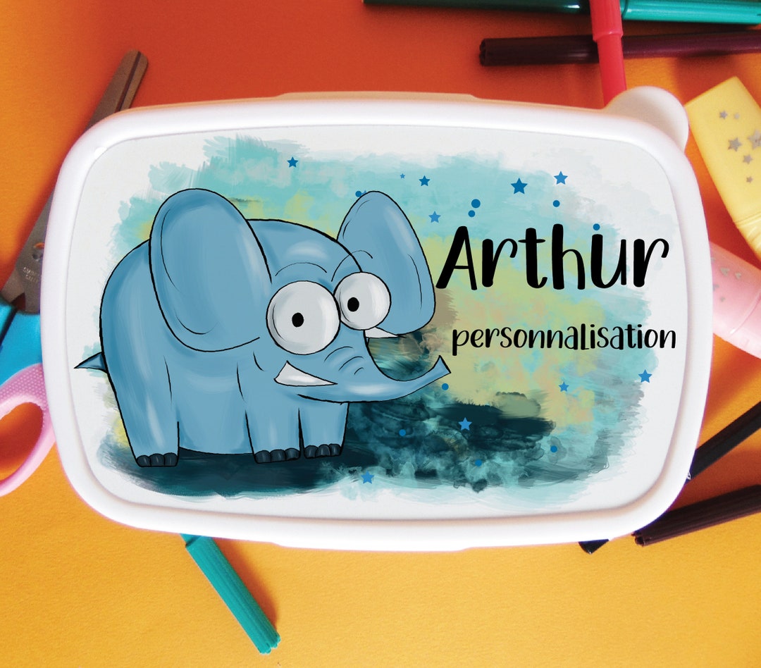 Personalized elephant Lunch Box Etsy