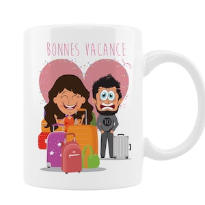Mug personnalisé |  illustration de famille |  portrait de famille