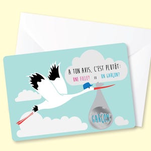 Carte à gratter annonce sexe de bébé / personnalisable