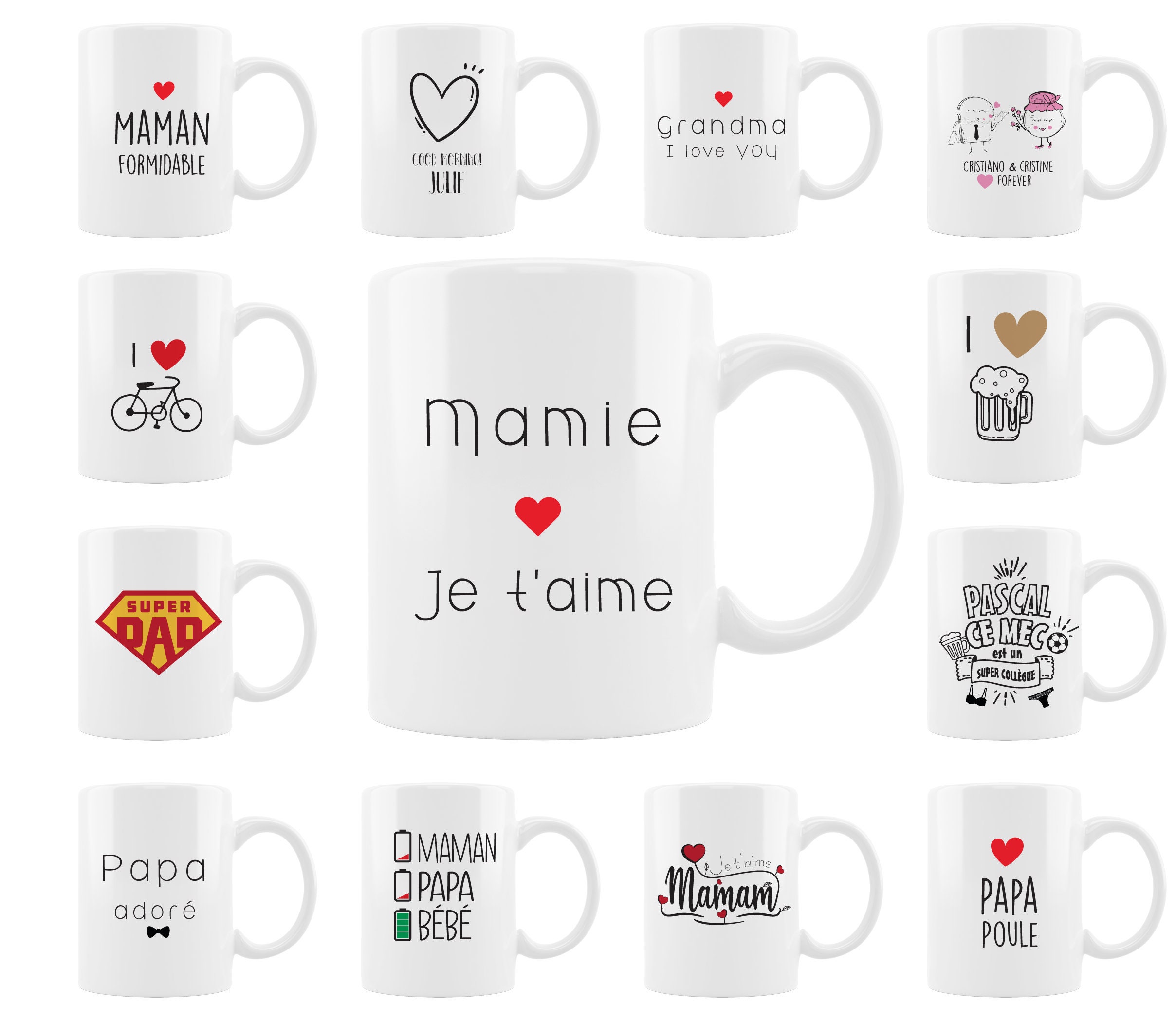 Mug Personnalisé Mamie, Mug Drôle, Fête Des Grands-Mères