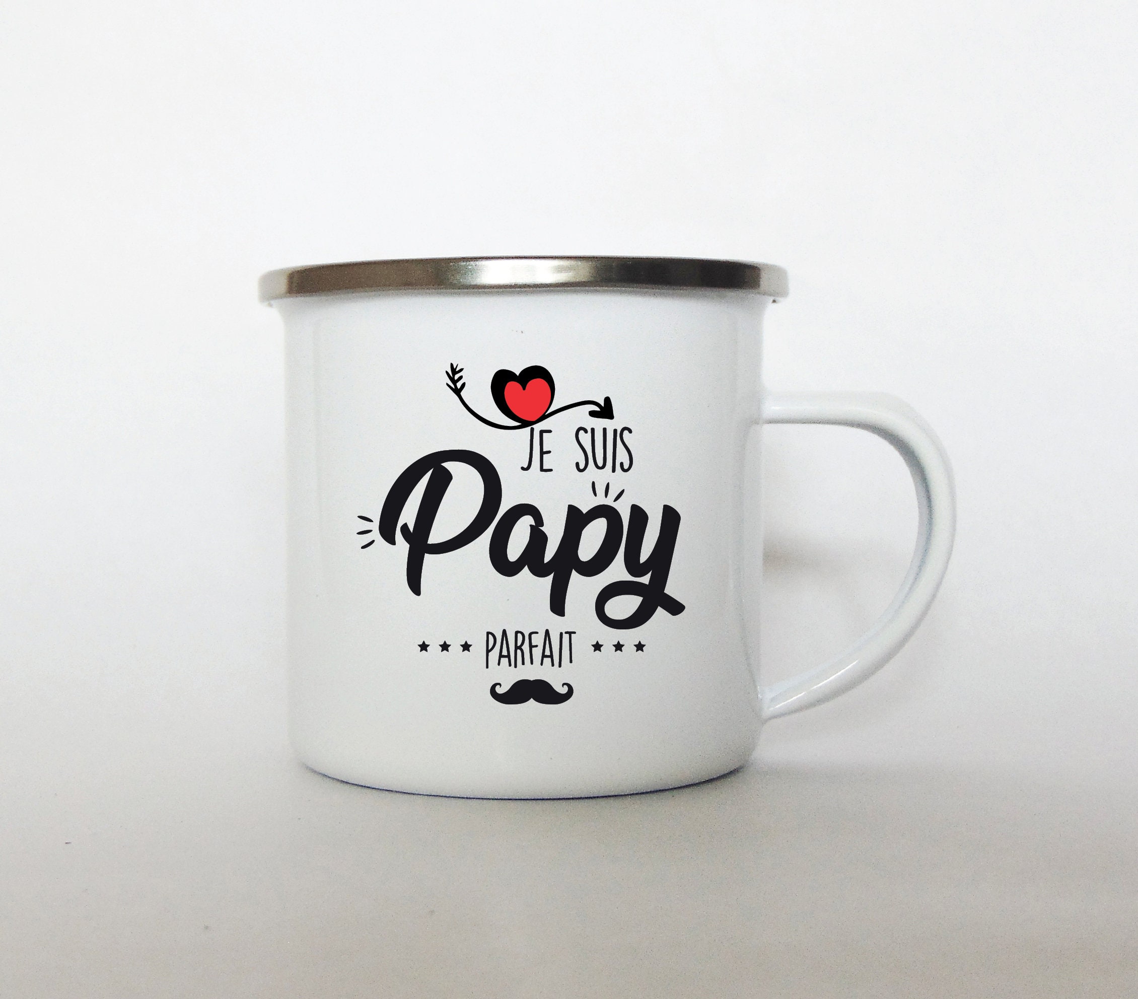 Mug Personnalisé Je Suis Papy Parfait. Cadeau d'anniversaire Pour Grand-Père, Mug Mini Émaillé 180 M