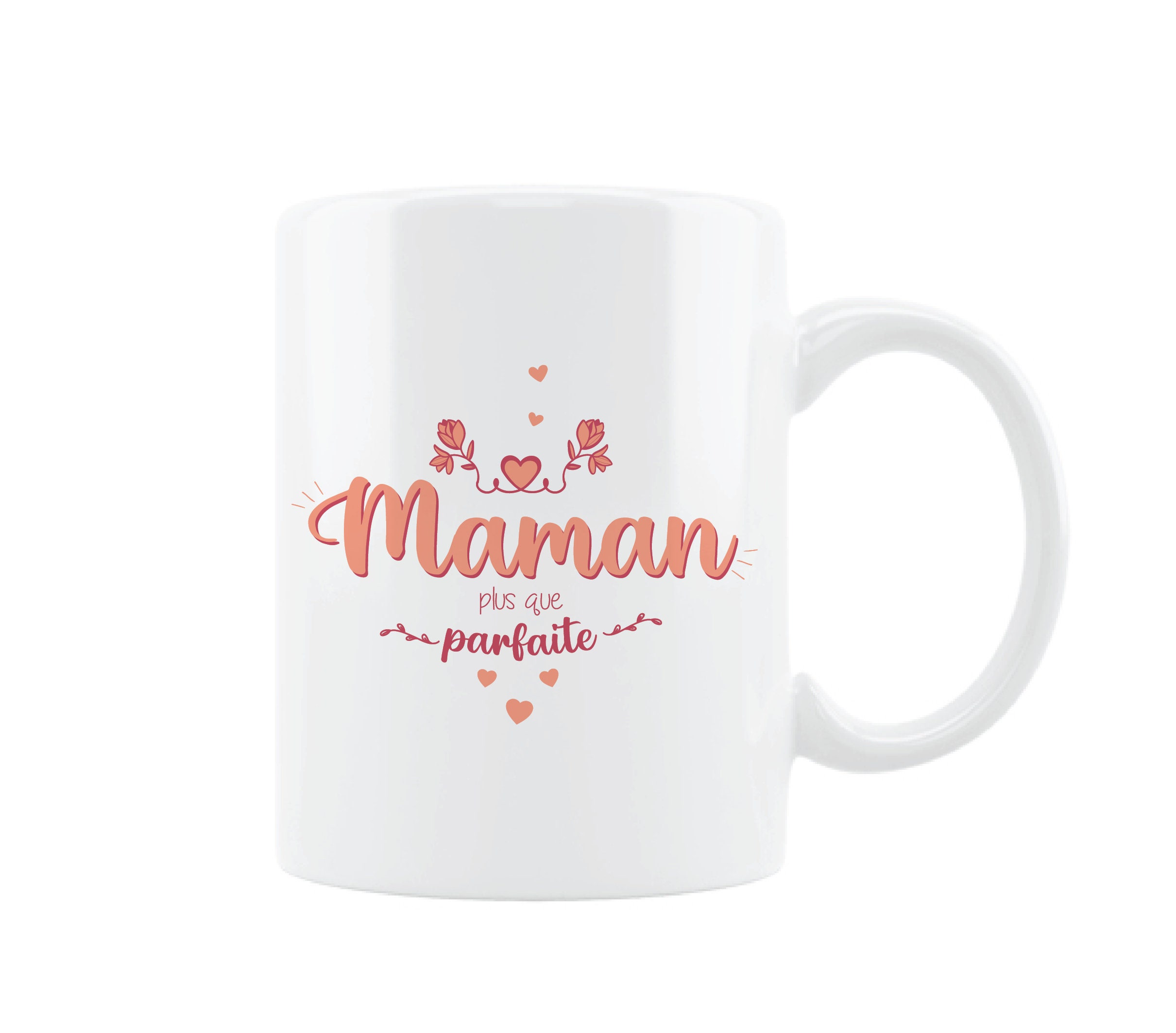 Mug Personnalisé Maman Plus Que Parfaite Cadeau Pour Mamounette, Cadeau de Fête Des Mères