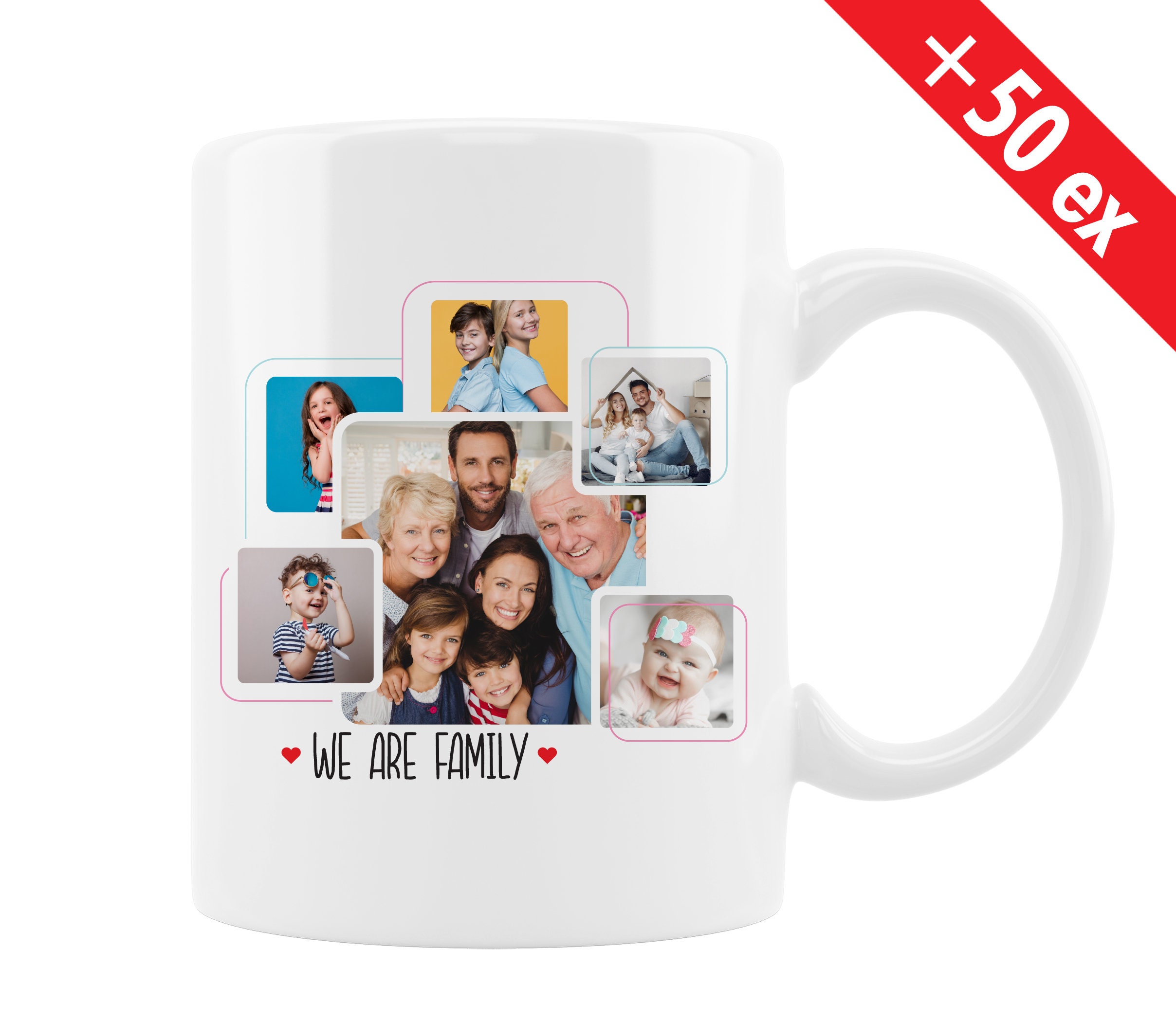 Mug Personnalisé avec Familly Photo, Cadeau Pour Les Grands-Parents, Tasse à Café Drôle