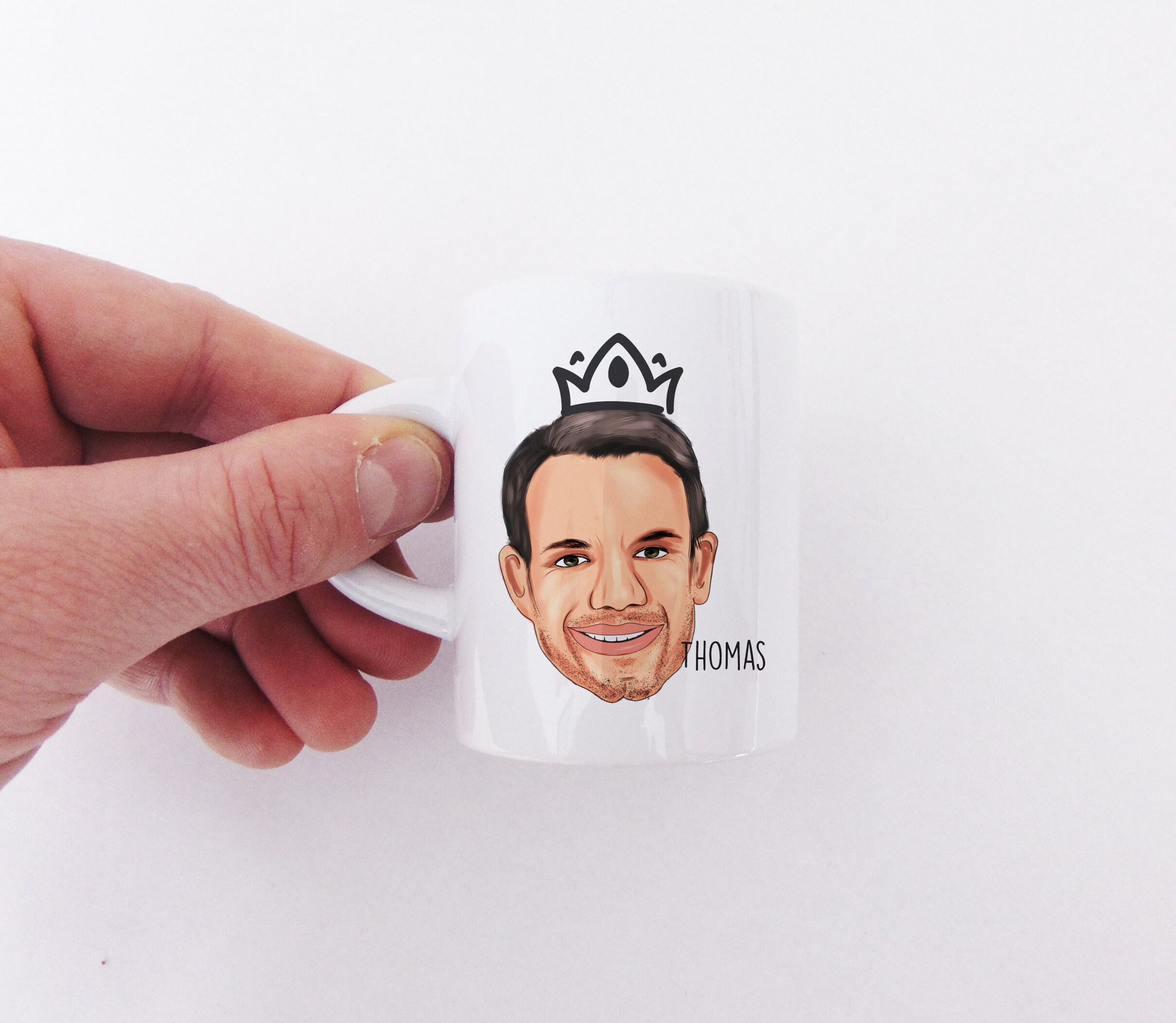 Mug Personnalisé, Mug Portrait, Cadeau Pour Famille, Portrait de Couple, Mini Tasse Expresso 75 Ml