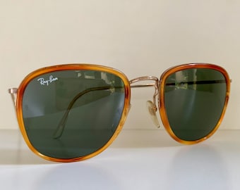 Ray Ban B&L Leathers Shooter 62mm Vintage Sunglasses - Etsy