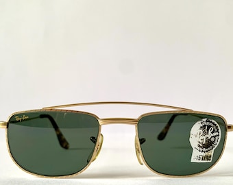 Ray Ban B&L USA Vintage Sonnenbrille - W1756 rechteck Arista Gold