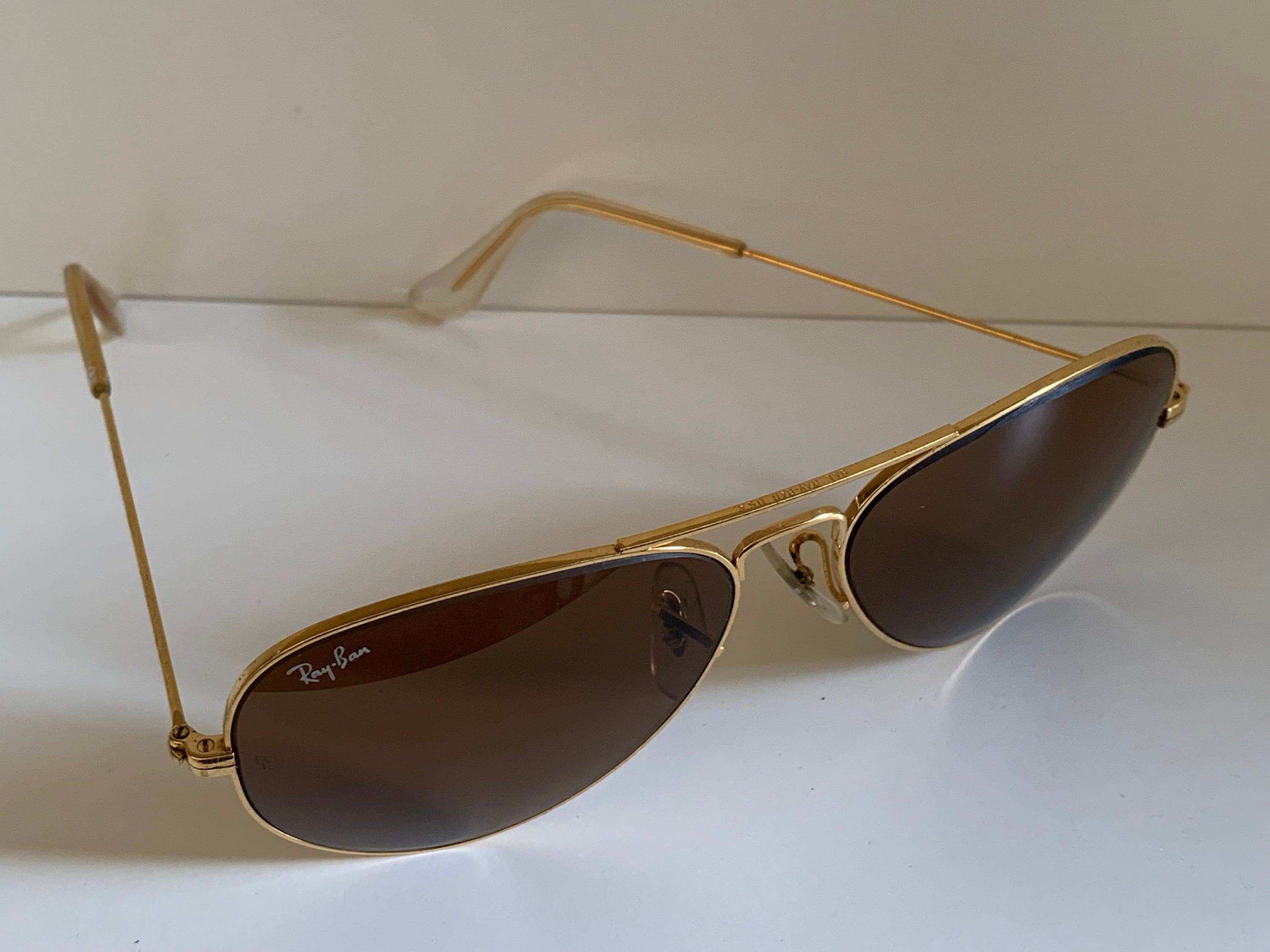 Ray-Ban USA B&Lアビエーター サングラス ゴールド　ケース付き RAY-BAN B&L Shooters 62mm Precious Metals 24K Gold Aviator